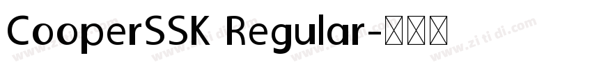 CooperSSK Regular字体转换